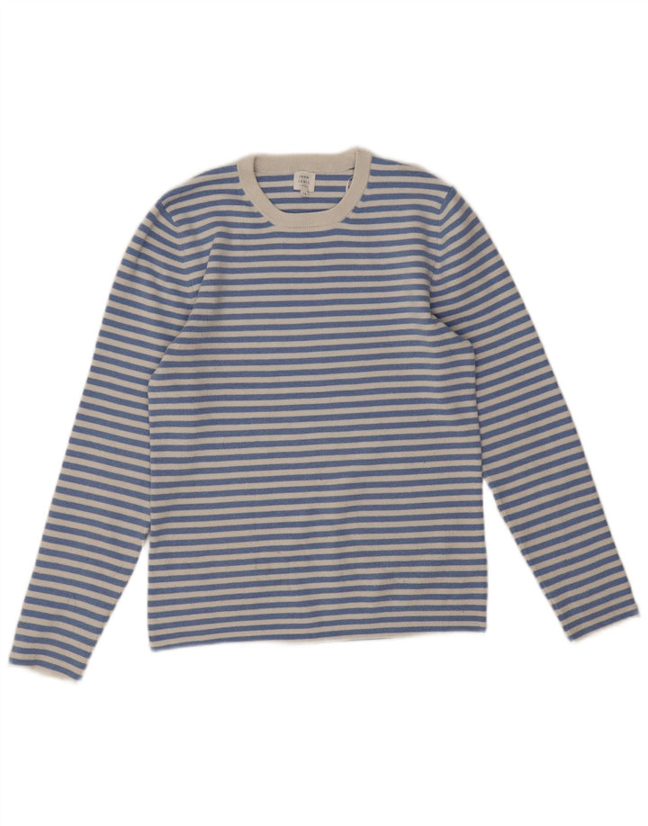 John Lewis Damen-Pullover mit Rundhalsausschnitt, UK 12, Mittelblau gestreift