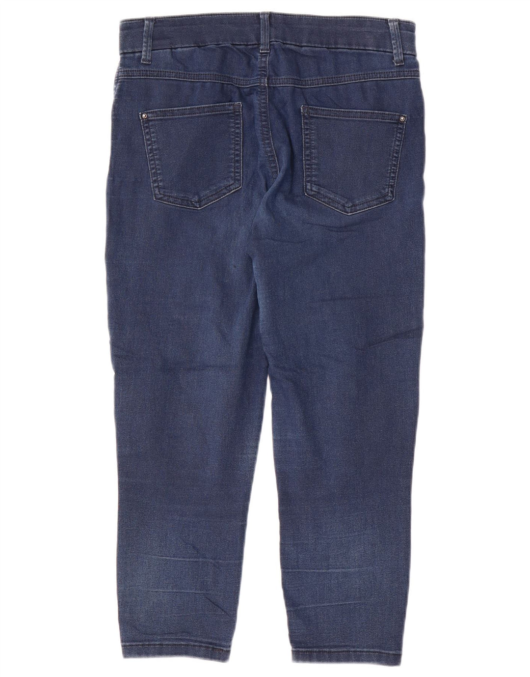 Marks & Spencer Damen-Cropped-Jeans UK 12 Medium W30 L21 Blaue Baumwolle