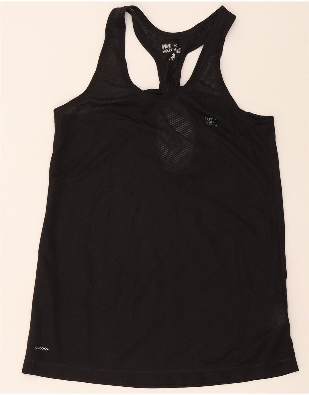 HELLY HANSEN Womens See Through Jersey Top UK 14 Large Black Polyester Vintage Helly Hansen and Second-Hand Helly Hansen from Messina Hembry 