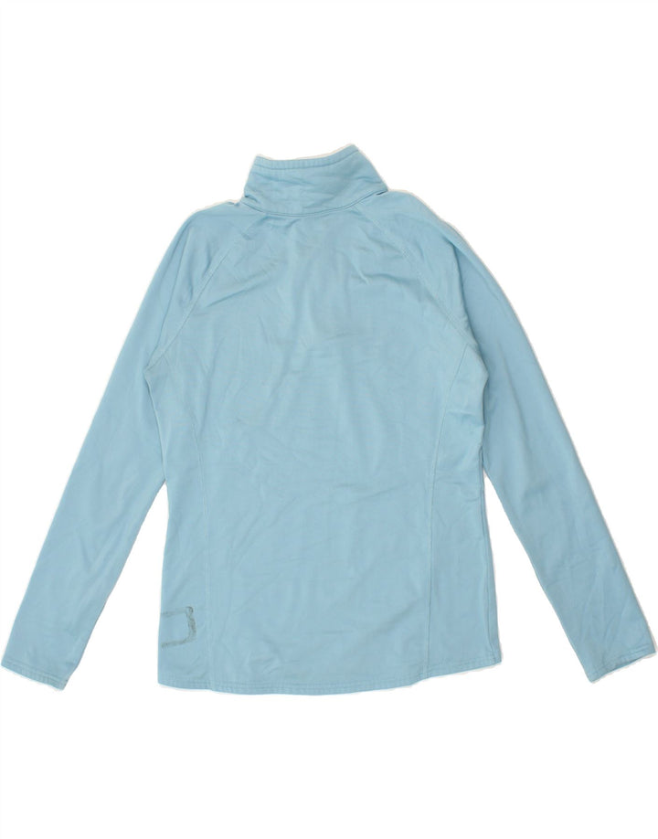 EDDIE BAUER Womens Zip Neck Pullover Tracksuit Top UK 12 Medium Blue Vintage Eddie Bauer and Second-Hand Eddie Bauer from Messina Hembry 
