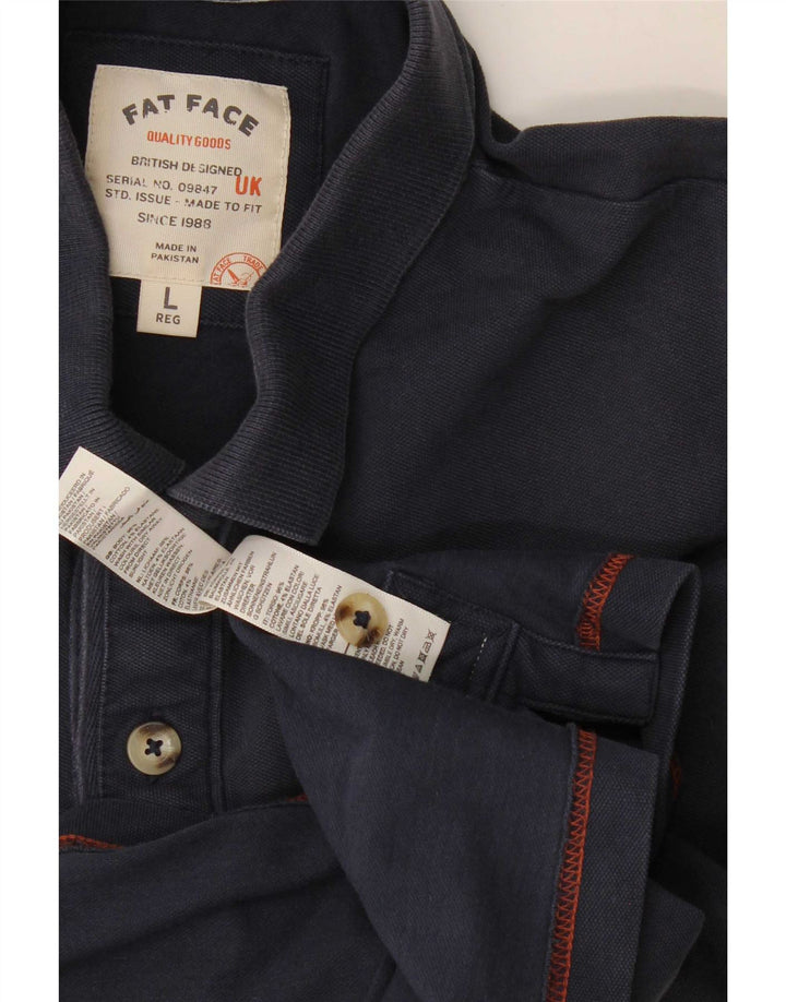 Fat Face Herren-Poloshirt, groß, marineblau, Baumwolle