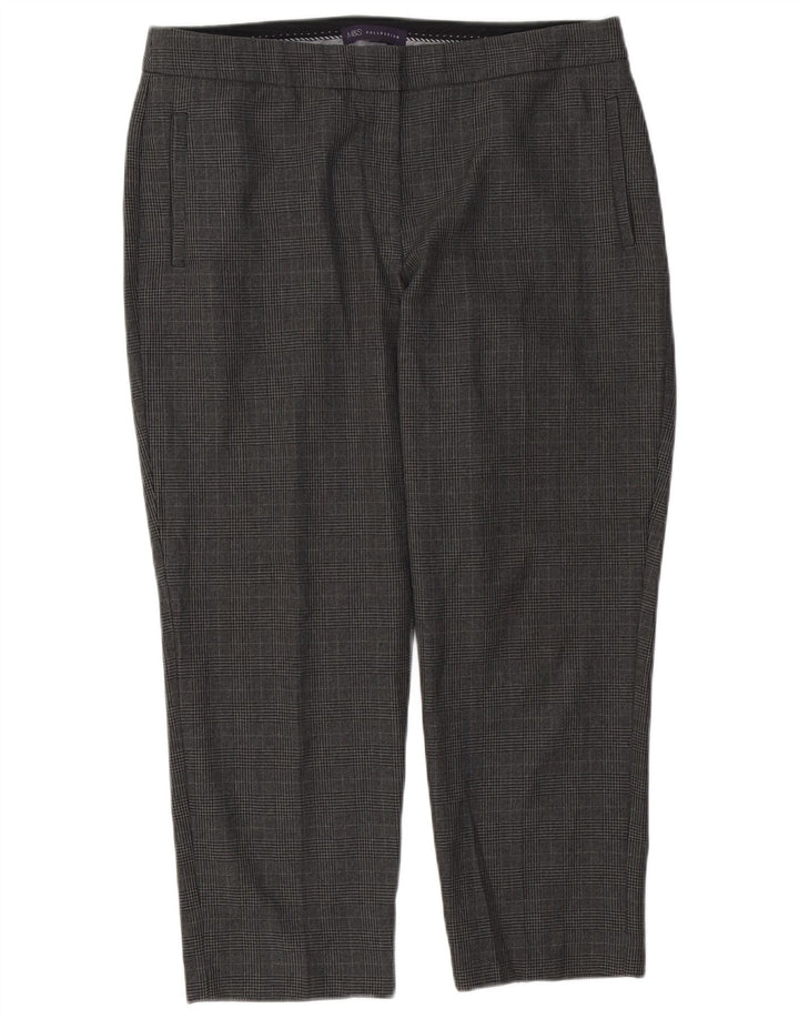 Marks & Spencer Damen-Hose, kurz geschnitten, UK 14, Größe L, W34, L25, grau kariert