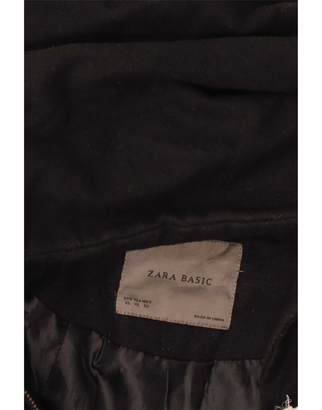 Zara Damen-Windbreaker-Mantel mit Kapuze, UK 18, XL, Schwarz, Polyester