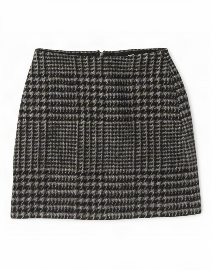 Jack Wills Damen Minirock UK 8 Small W28 Graues Hahnentritt-Polyester