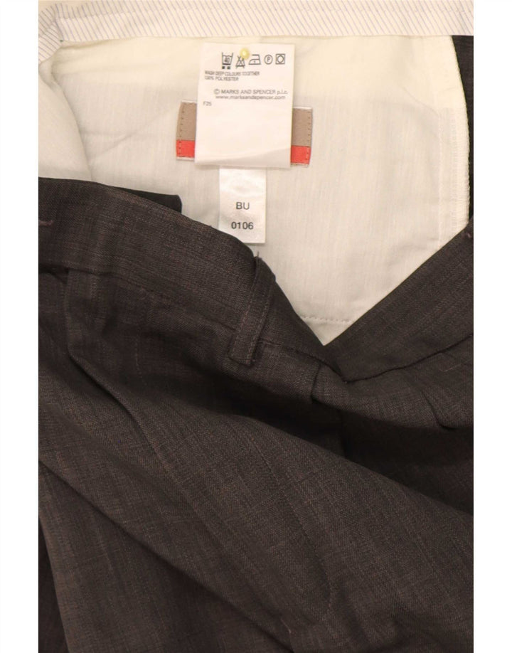 Marks & Spencer Herren-Anzughose mit Pegged-Anzug, W34, L31, graues Polyester