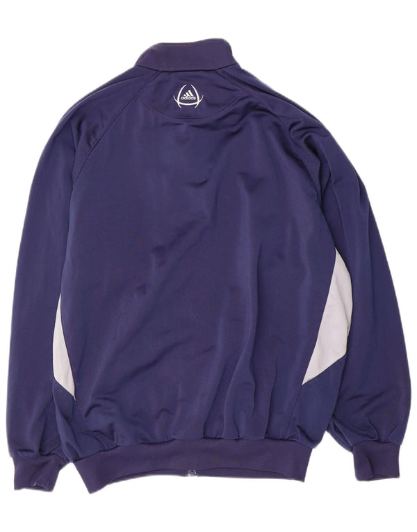Adidas Mens Tracksuit Top Jacket UK 40/42 Medium Navy Blue Colourblock