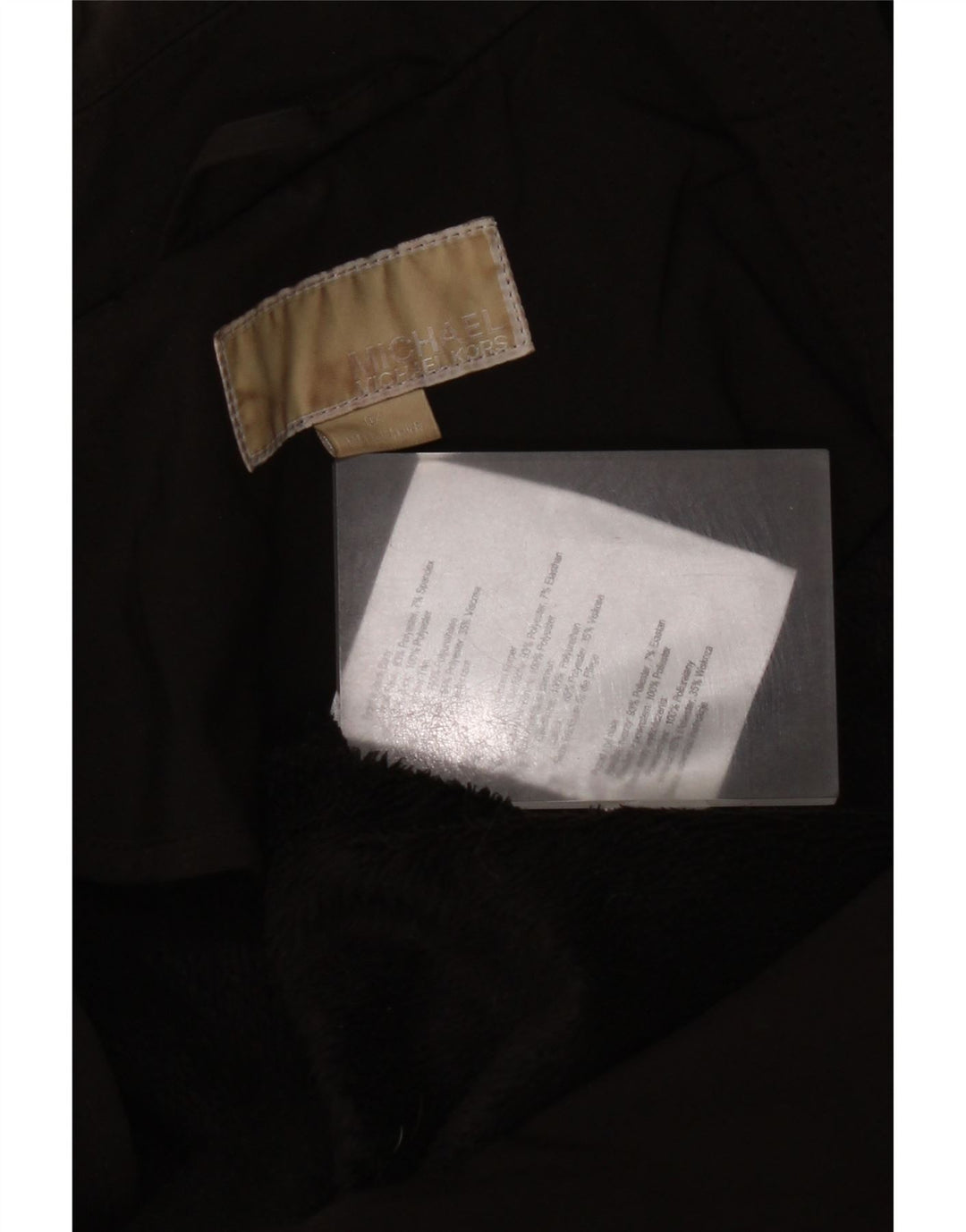 Michael Kors Damen Militärjacke UK 18 XL Schwarz Polyester