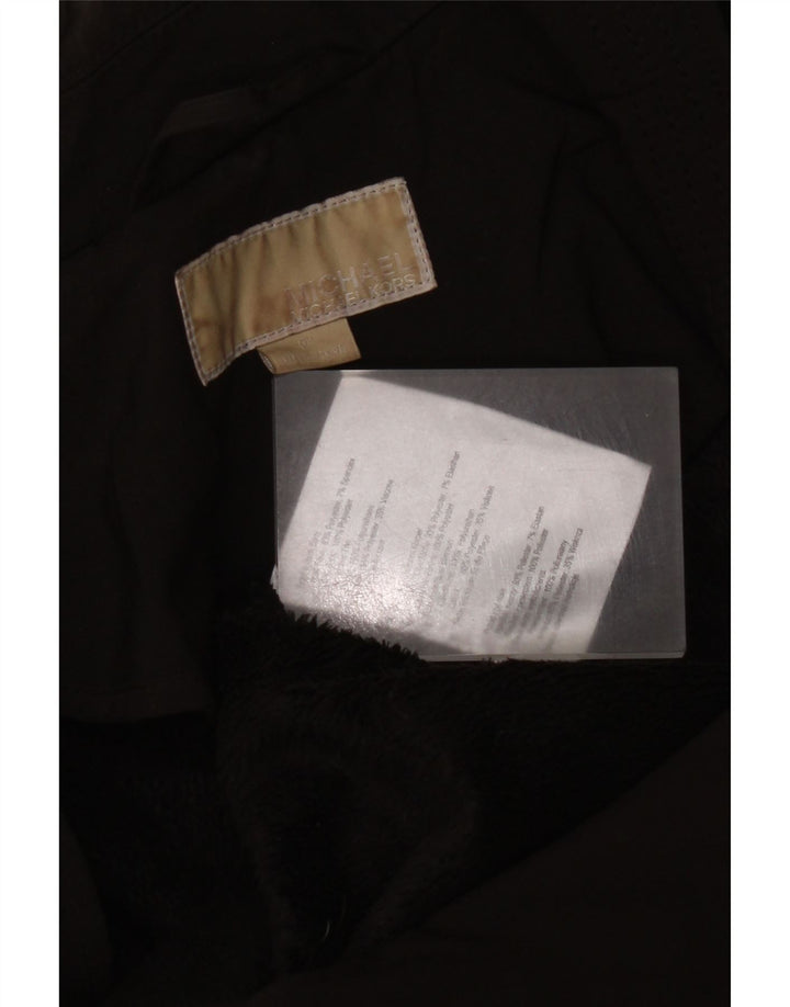 Michael Kors Damen Militärjacke UK 18 XL Schwarz Polyester