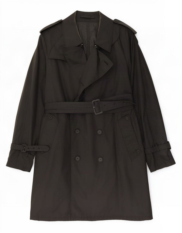 Aquascutum Herren Trenchcoat UK 44 2XL Schwarz Klassisch