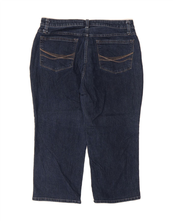 LEE Womens Riders Mid Rise Capri Jeans W30 L20 Navy Blue Vintage Lee and Second-Hand Lee from Messina Hembry 