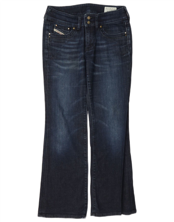 Diesel Damen Ronhar Bootcut Jeans W28 L30 Marineblau Baumwolle