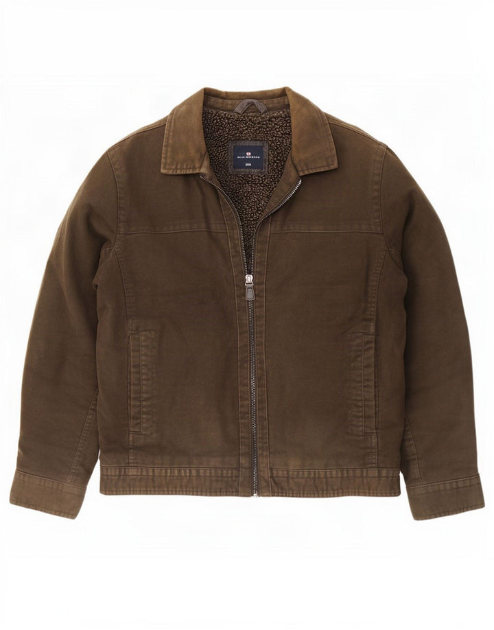 Marks & Spencer Herren Blue Harbor Sherpa Bomberjacke UK 38 Mittelbraun