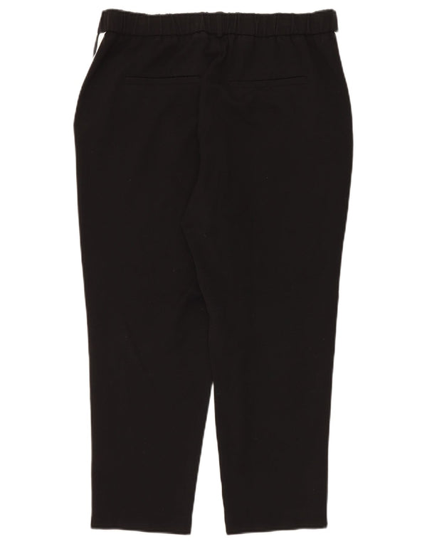 Zara Damen Tapered Cropped-Hose, Größe L, W34, L26, Schwarz, Farbblock