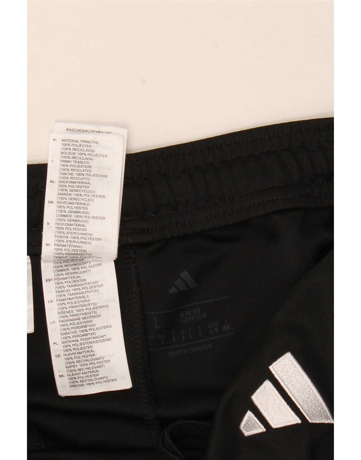 Adidas Herren Slim Fit Trainingshose, Größe L, Schwarz, Polyester