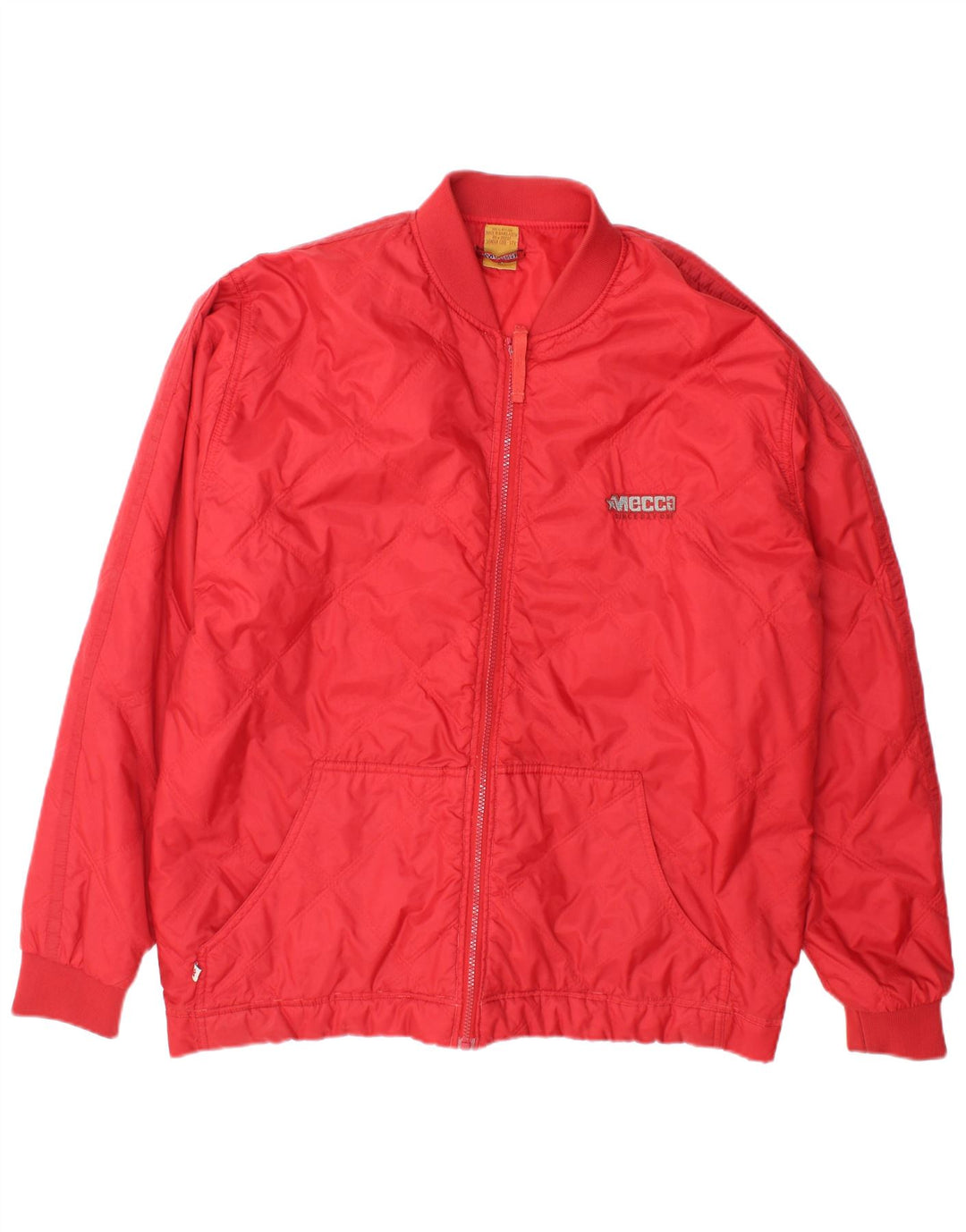 Vintage Herren Bomberjacke UK 40 Großes rotes Nylon