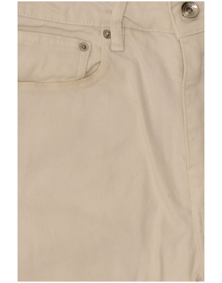 Zara Herren Jeansshorts EU 38 Small W30 Weiße Baumwolle