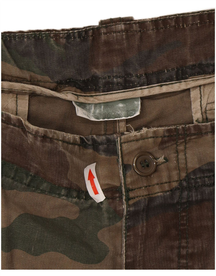 Vintage Herren Cargo Shorts W40 XL Khaki Baumwolle