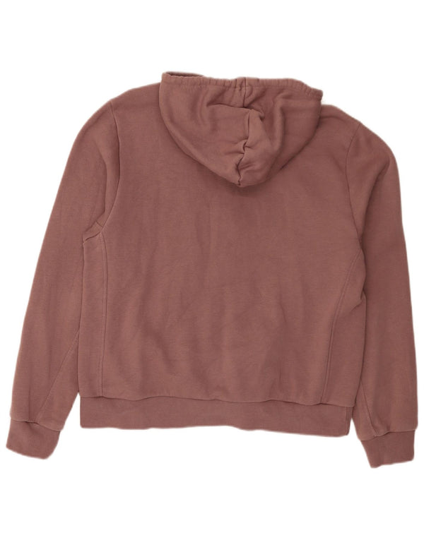 Adidas Damen Zip Hoodie Pullover UK 16/18 Large Lila Baumwolle