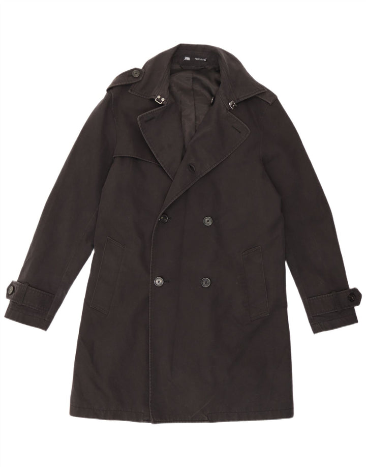 Zara Herren Trenchcoat UK 36 Small Schwarz