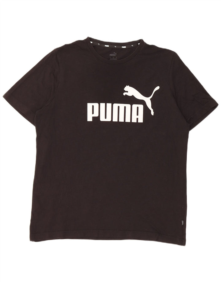 Puma Herren Grafik T-Shirt Top XL Schwarz