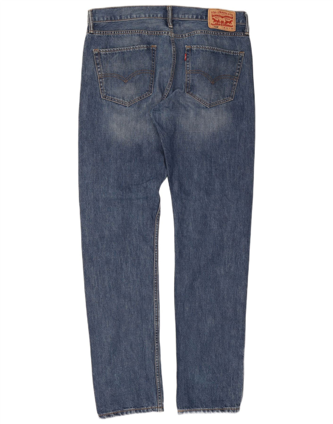 Levi's Herren 508 Regular Tapered Jeans W33 L34 Blaue Baumwolle