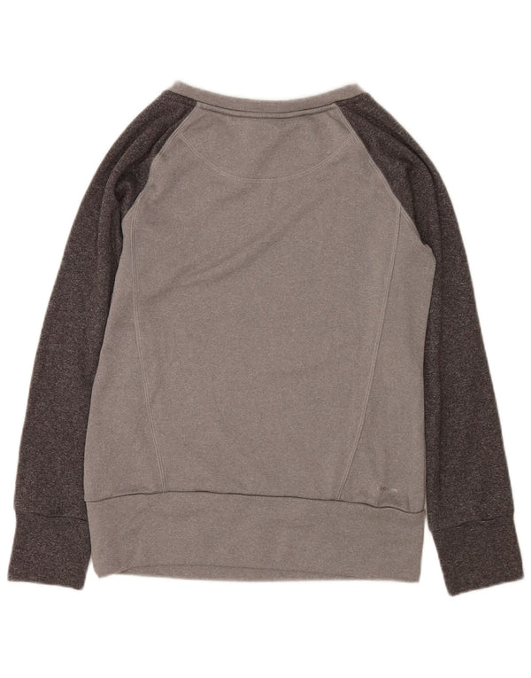 Adidas Damen Climawarm Sweatshirt Pullover UK 8/10 Small Grau Colourblock