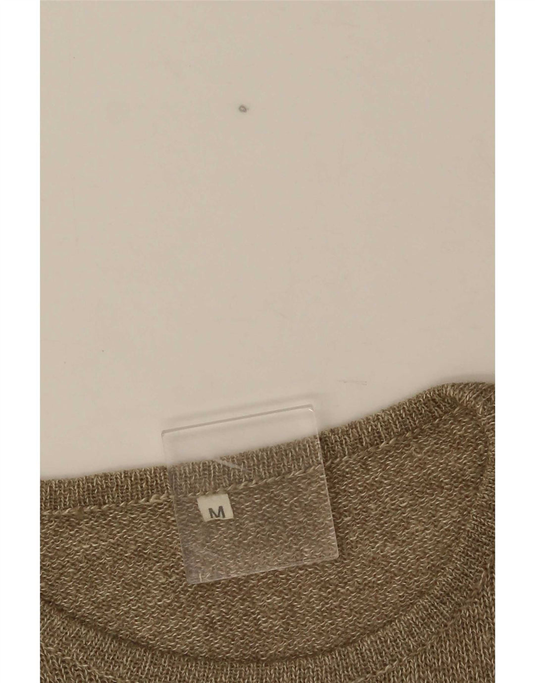 Vintage Damen Pullover mit grafischem Rundhalsausschnitt, Gr. 12, mittleres Khaki