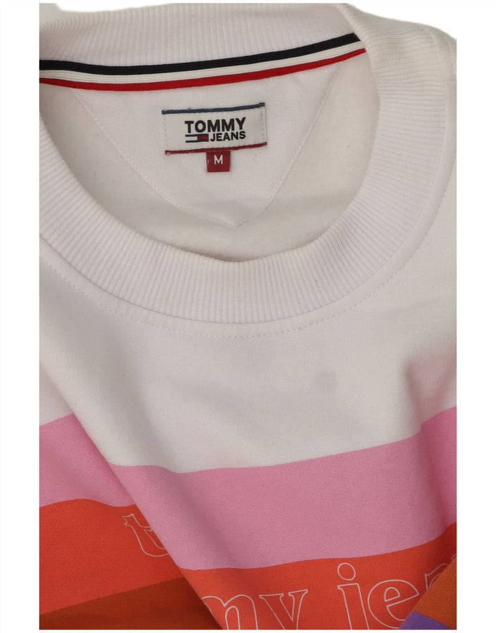 Tommy Hilfiger Damen Grafik-Sweatshirt-Pullover UK 14 Mittelweiß