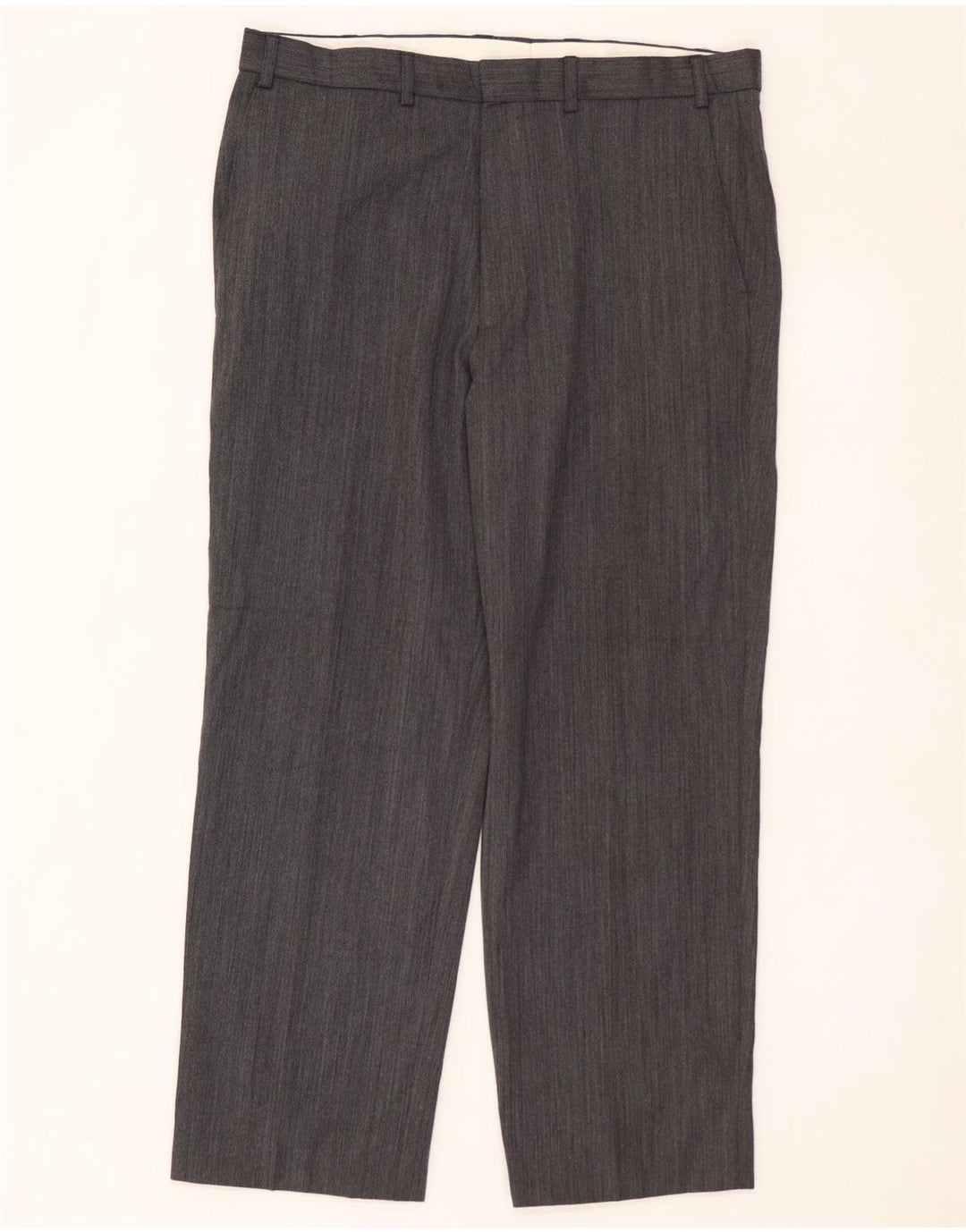MARKS & SPENCER Herren Gerade Chino-Hosen W36 L29 Grau Polyester