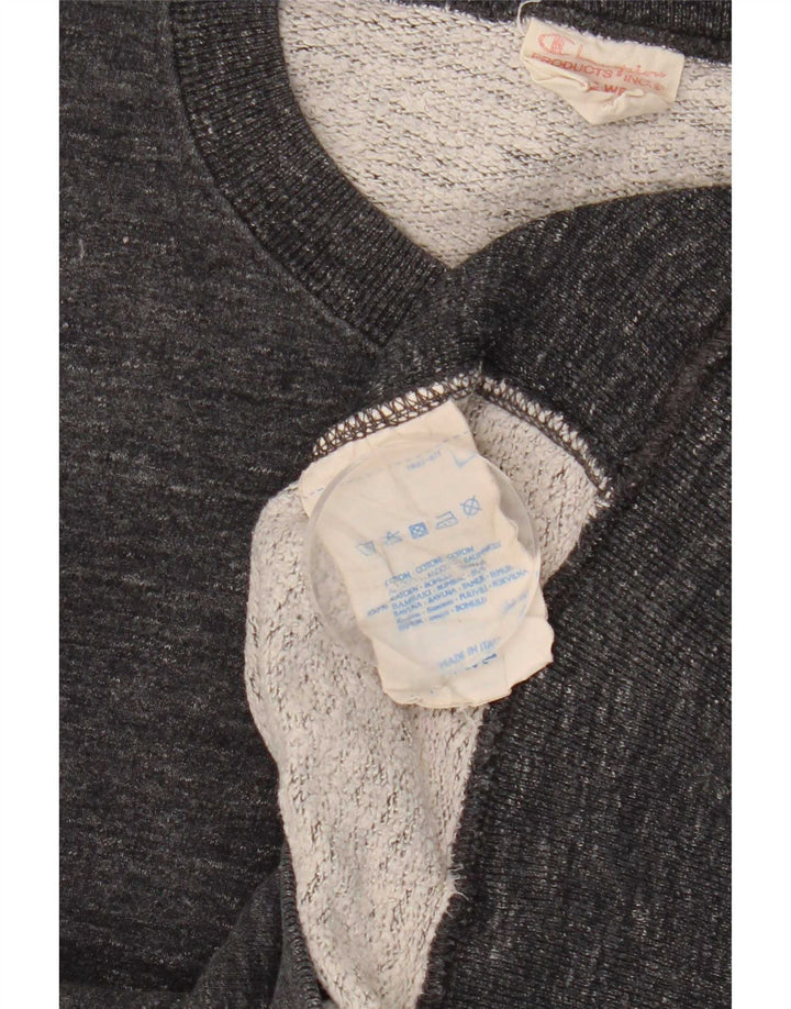 Champion Herren-Pullover mit Rundhalsausschnitt, mittelgrau gesprenkelte Baumwolle