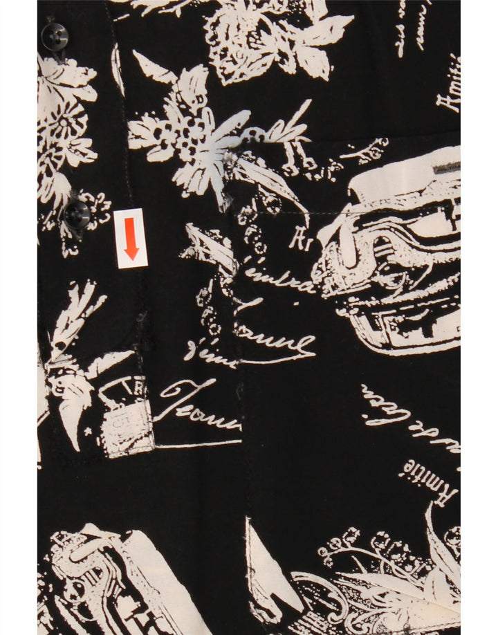 VINTAGE Herren Grafik-Pullover-Shirt Mittelschwarz