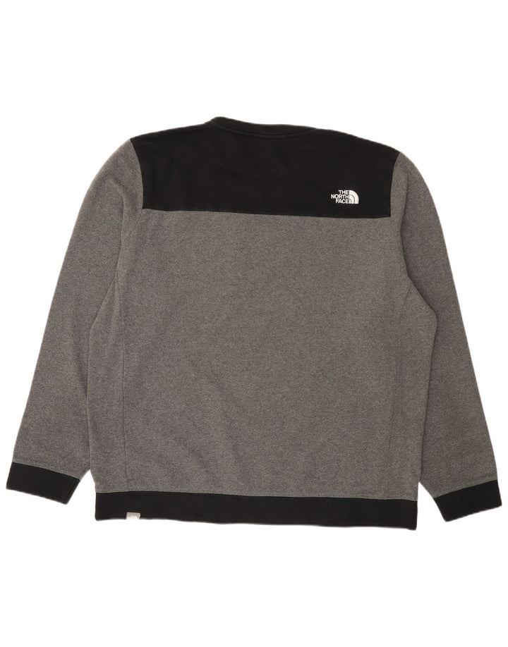 The North Face Herren-Sweatshirt, Pullover, 2XL, Grau, Colourblock-Baumwolle, modern