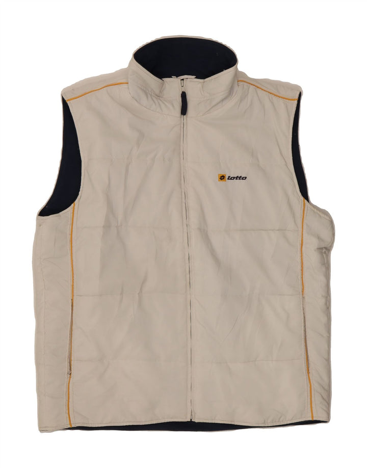 LOTTO Mens Padded Gilet UK 42 XL White Polyester Vintage Lotto and Second-Hand Lotto from Messina Hembry 