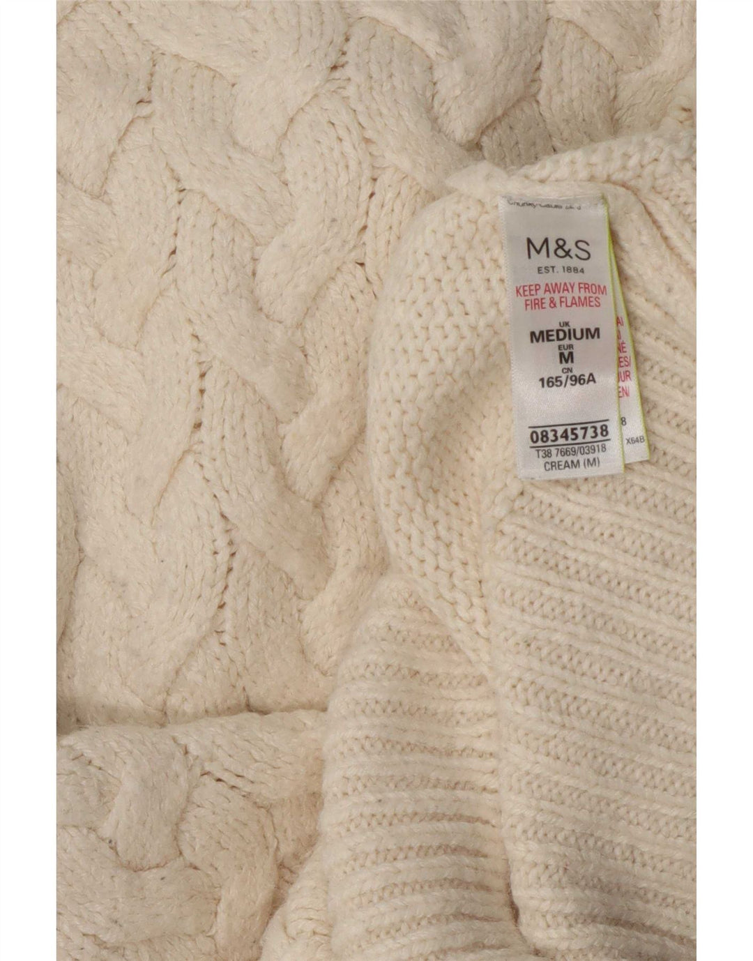 Marks & Spencer Damen-Pullover mit Rollkragen, Gr. 14, Mittel, gebrochenes Weiß, Cl