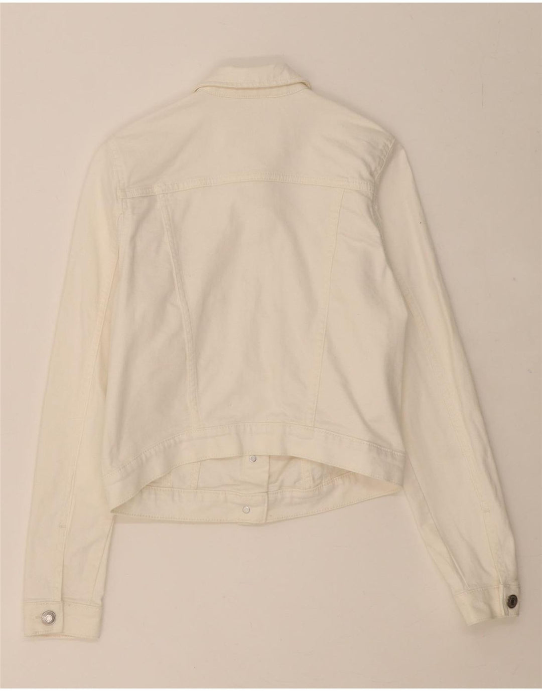 H&M Girls Crop Denim Jacket 13-14 Years White Cotton Vintage H&M and Second-Hand H&M from Messina Hembry 
