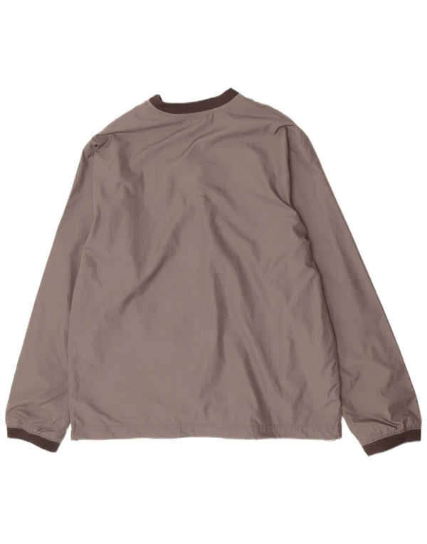 Nike Herren-Pullover-Trainingsanzugoberteil XL aus grauem Polyester