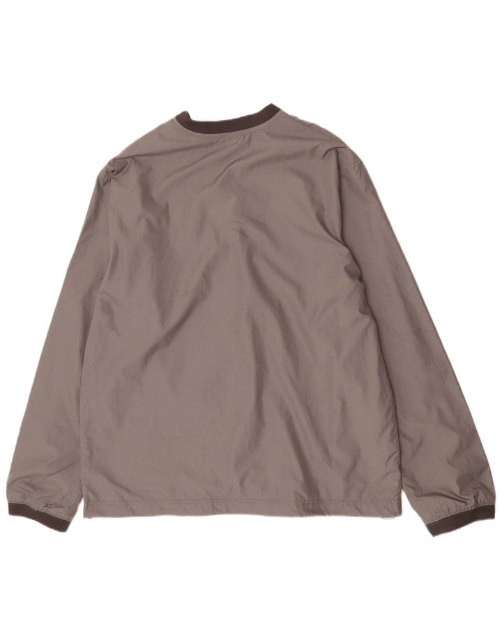 Nike Herren-Pullover-Trainingsanzugoberteil XL aus grauem Polyester