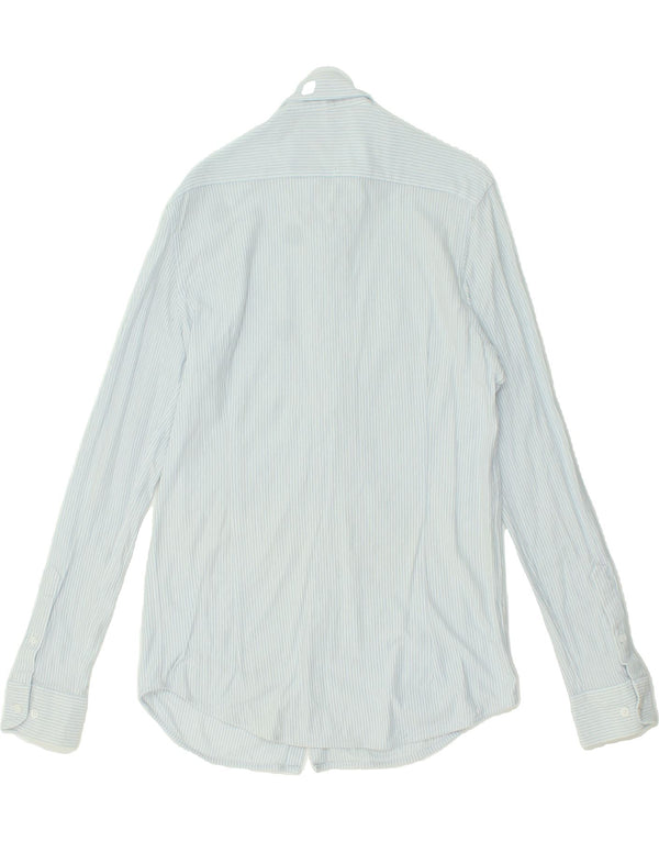 MASSIMO DUTTI Mens Shirt Large Blue Striped