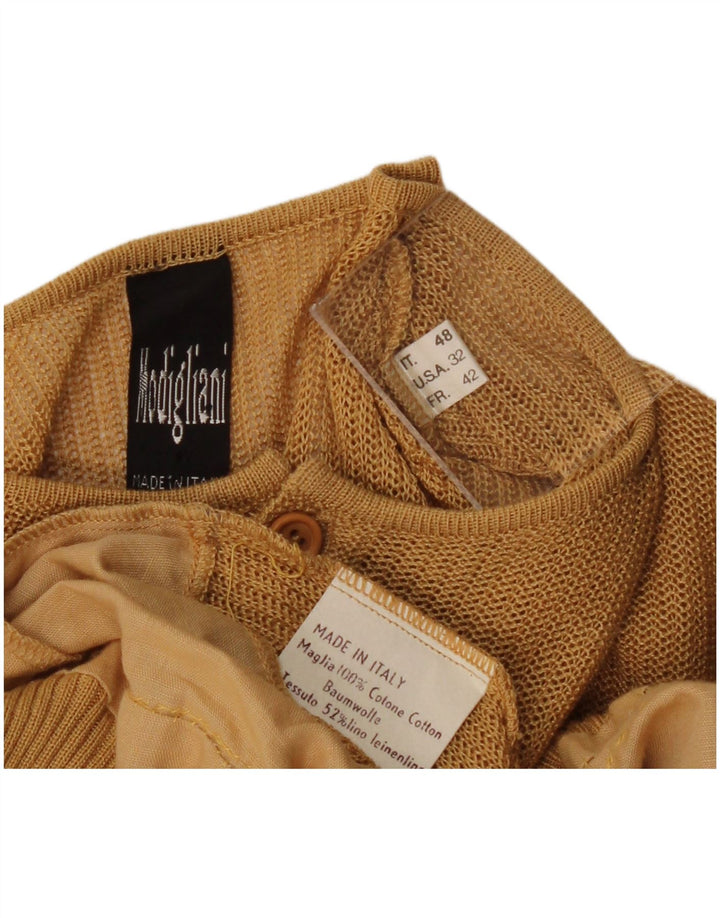 MODIGLIANI Damen Pullover mit Rundhalsausschnitt IT 48 XL Beige Farbblock