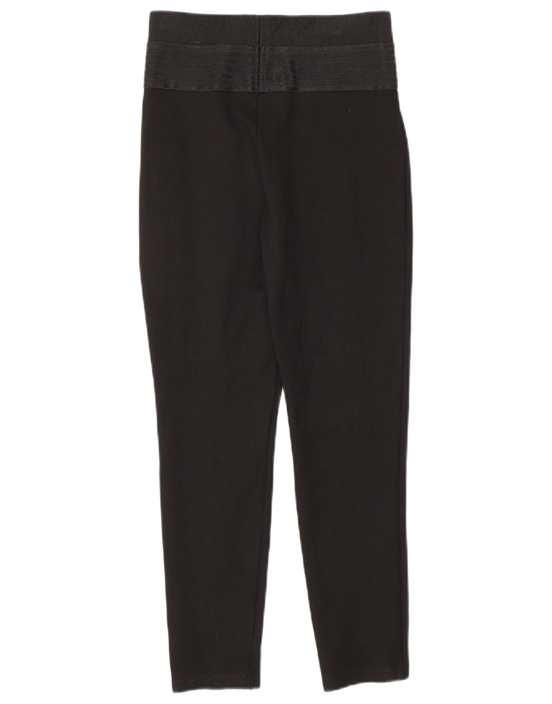 Zara Damen Crop Leggings UK 8 Small Schwarz Fischgrätenmuster