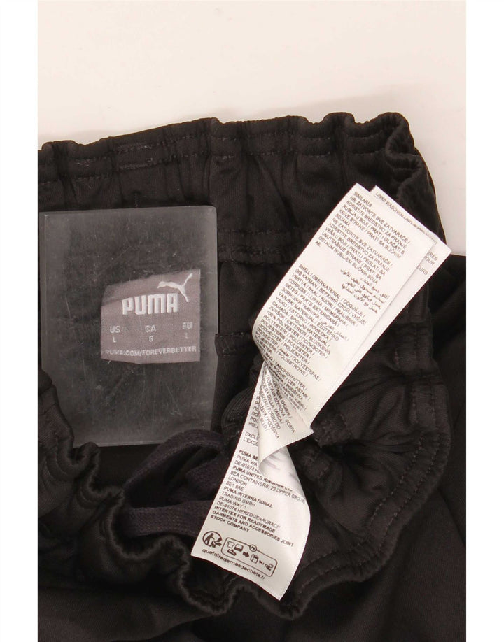 Puma Herren-Trainingshose, groß, aus schwarzem Polyester