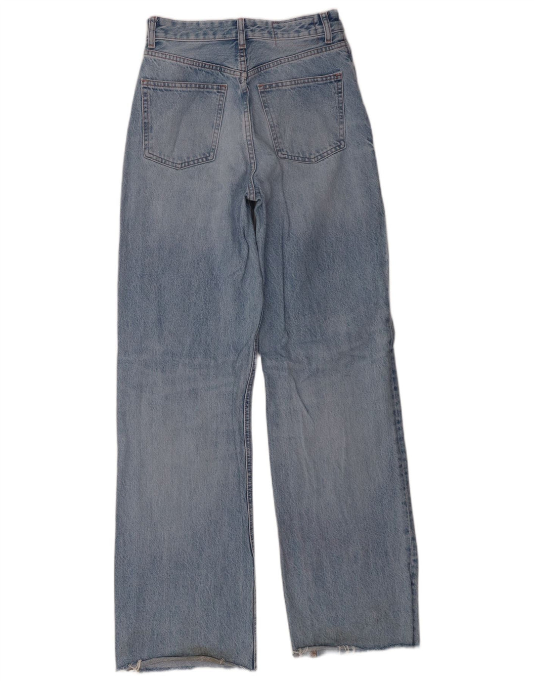 Zara Damen Bootcut-Jeans mit hoher Taille, EU 38, klein, W28, L33, blaue Baumwolle