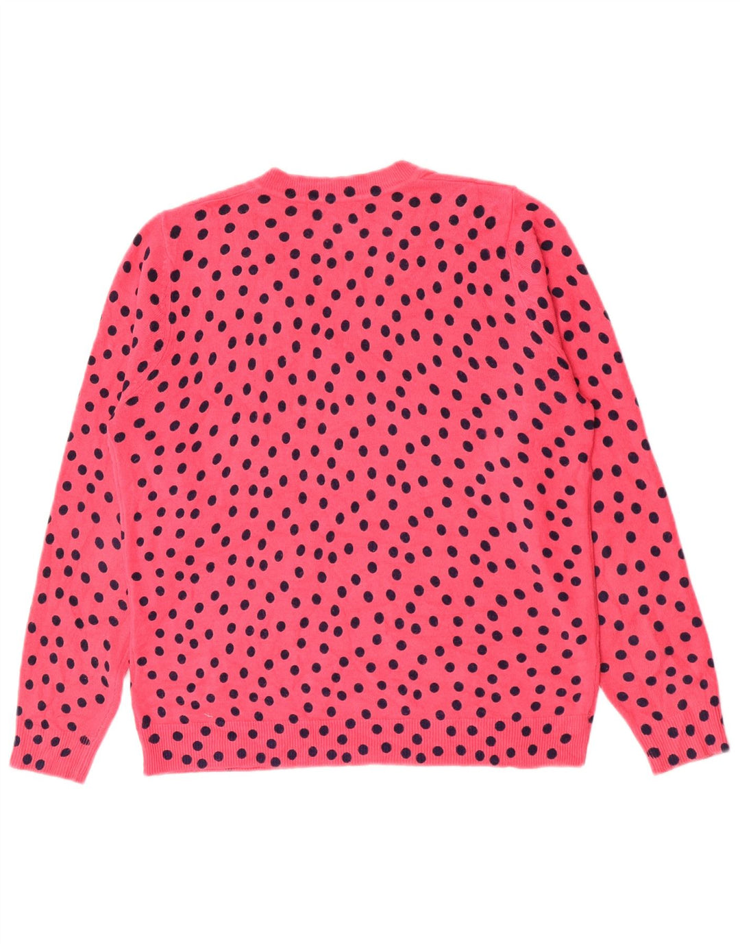 Marks & Spencer Damen-Pullover mit V-Ausschnitt, Gr. 14, mittelrosa gepunktet