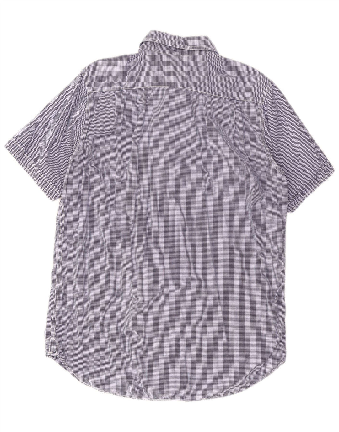 WOOLRICH Herren Kurzarmhemd XL Marineblau Gingham