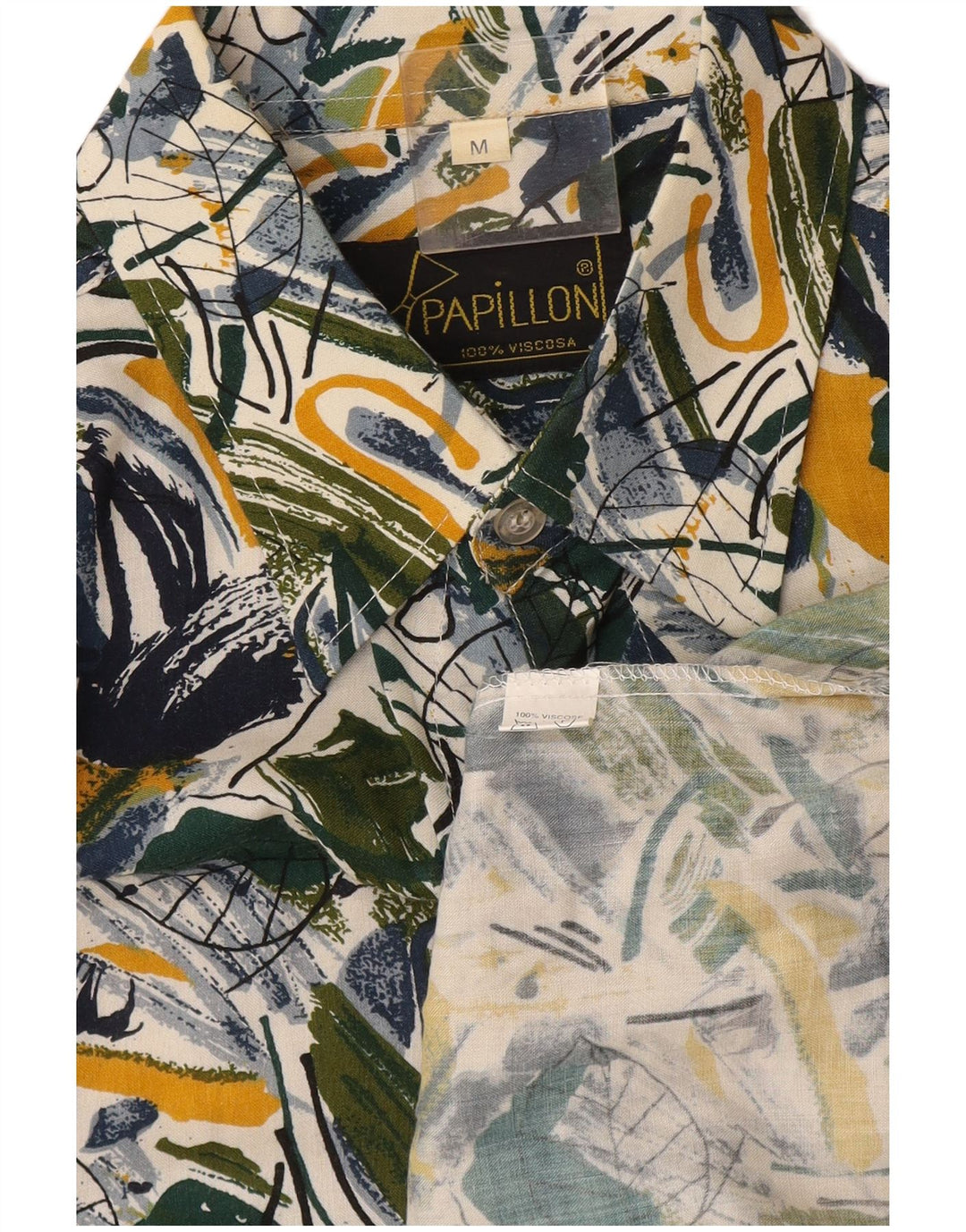 Papillon Herren-Kurzarmhemd mit abstraktem Muster, mittelgroß, mehrfarbig
