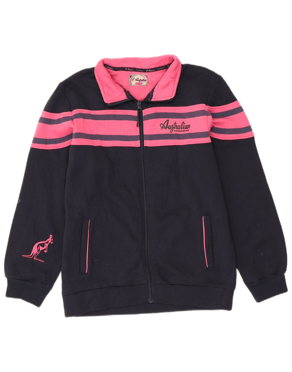 AUSTRALIAN L'ALPINA Damen-Trainingsanzug-Oberteiljacke UK 16 Large Marineblau