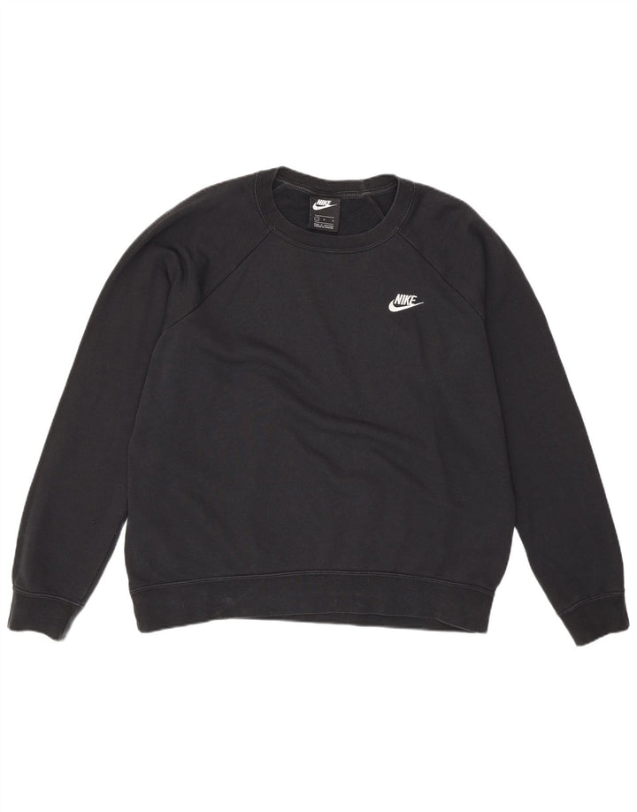Nike Herren-Sweatshirt-Pullover, groß, schwarze Baumwolle