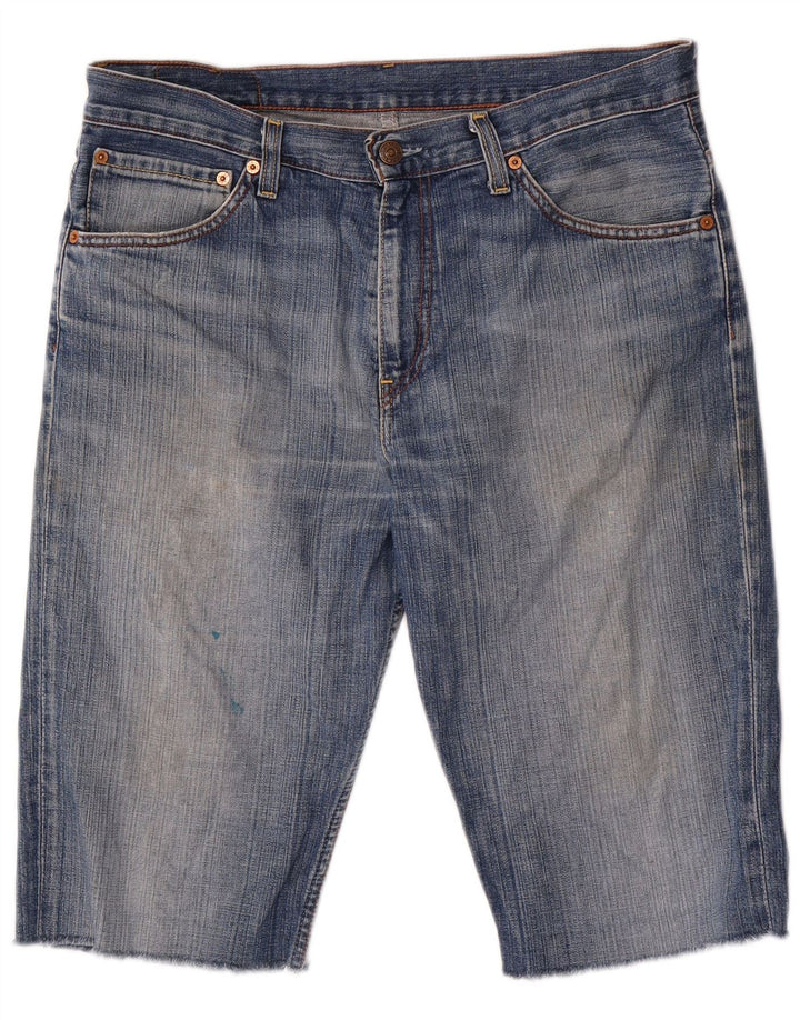 LEVI'S Herren 507 Denim Shorts W34 Große blaue Baumwolle