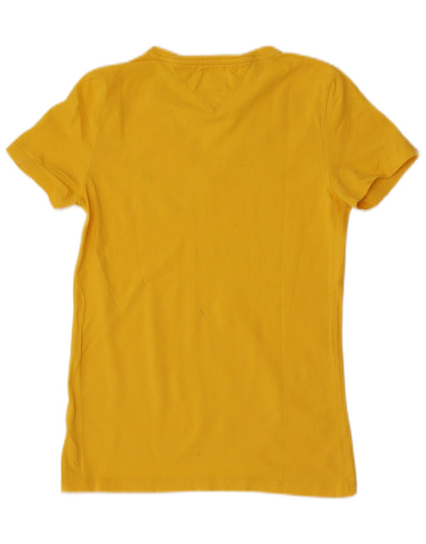Tommy Hilfiger Damen T-Shirt Top UK 10 Small Gelb