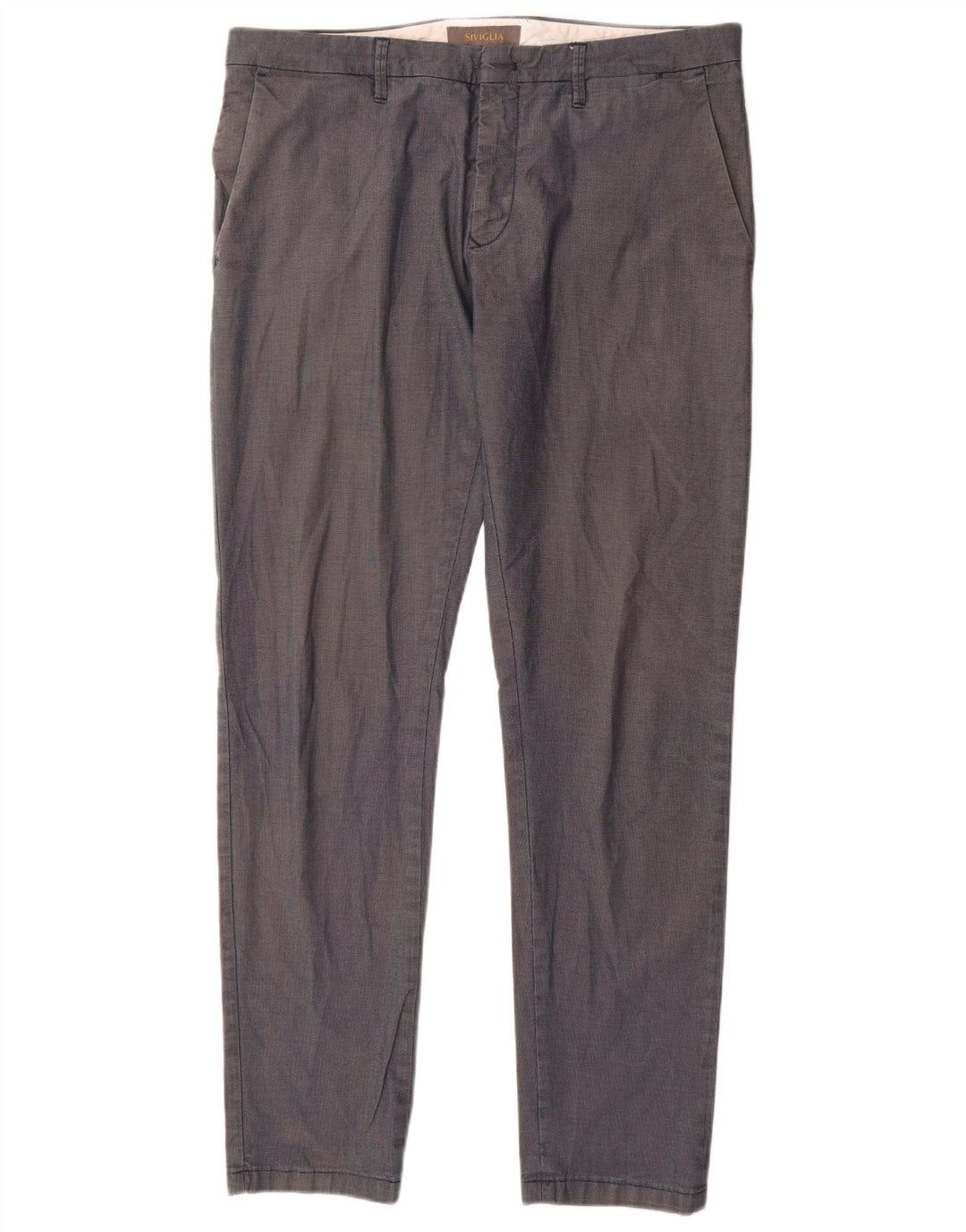 SIVIGLIA Gerade Chinohose für Herren, W35, L32, Marineblau, Baumwolle